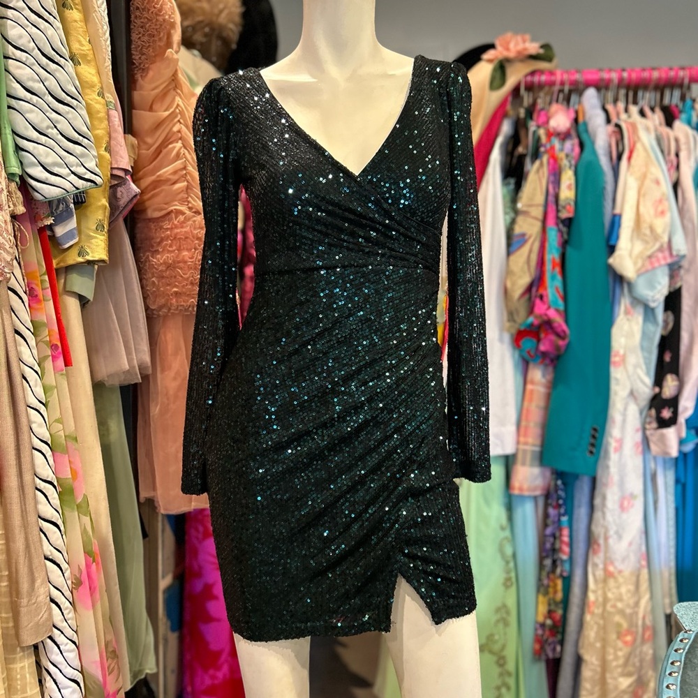 Emerald Green Mini Bodycon Dress